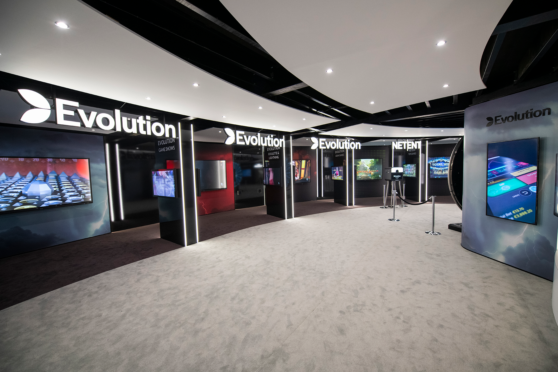 Evolution booth at ICE London, created by Evolve