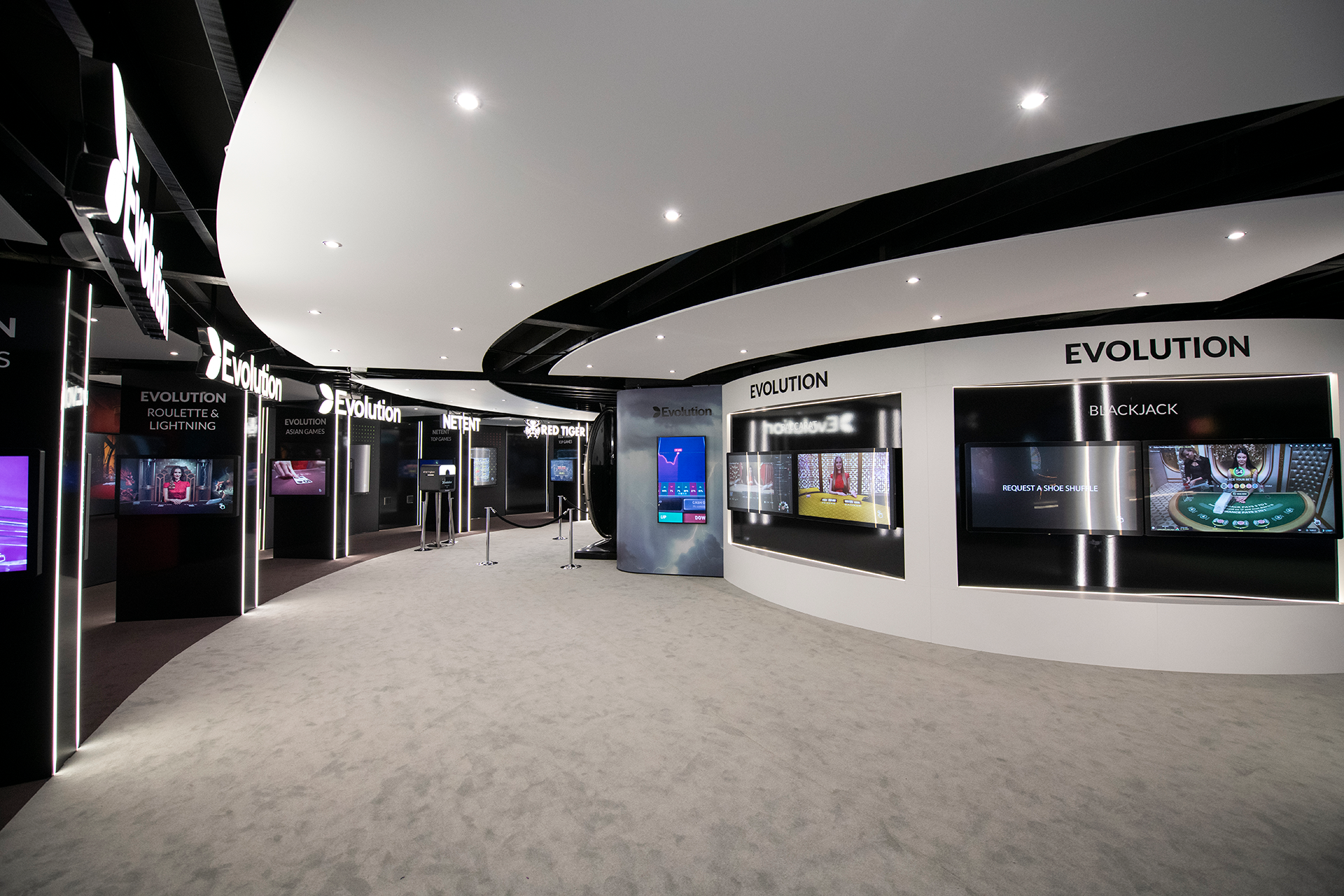 Evolution booth at ICE London, created by Evolve