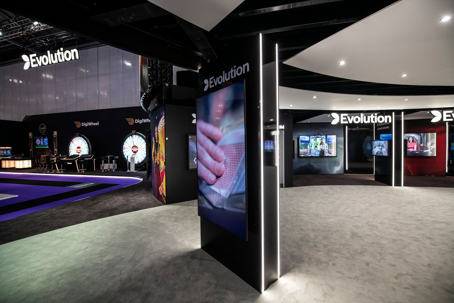 Evolution booth at ICE London, created by Evolve