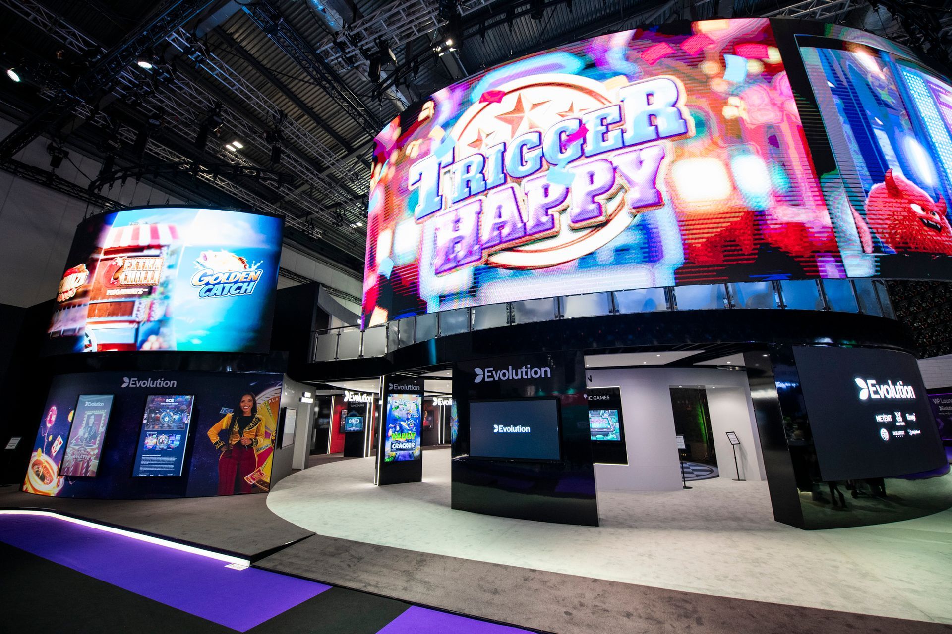 Evolution booth at ICE London, created by Evolve