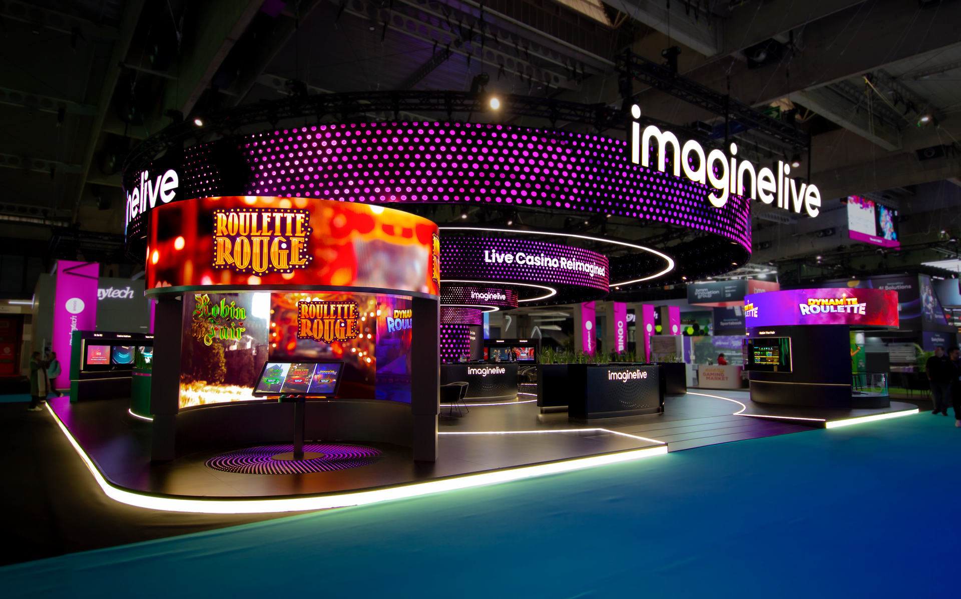An interactive product demonstration on a booth at ICE Barcelona 