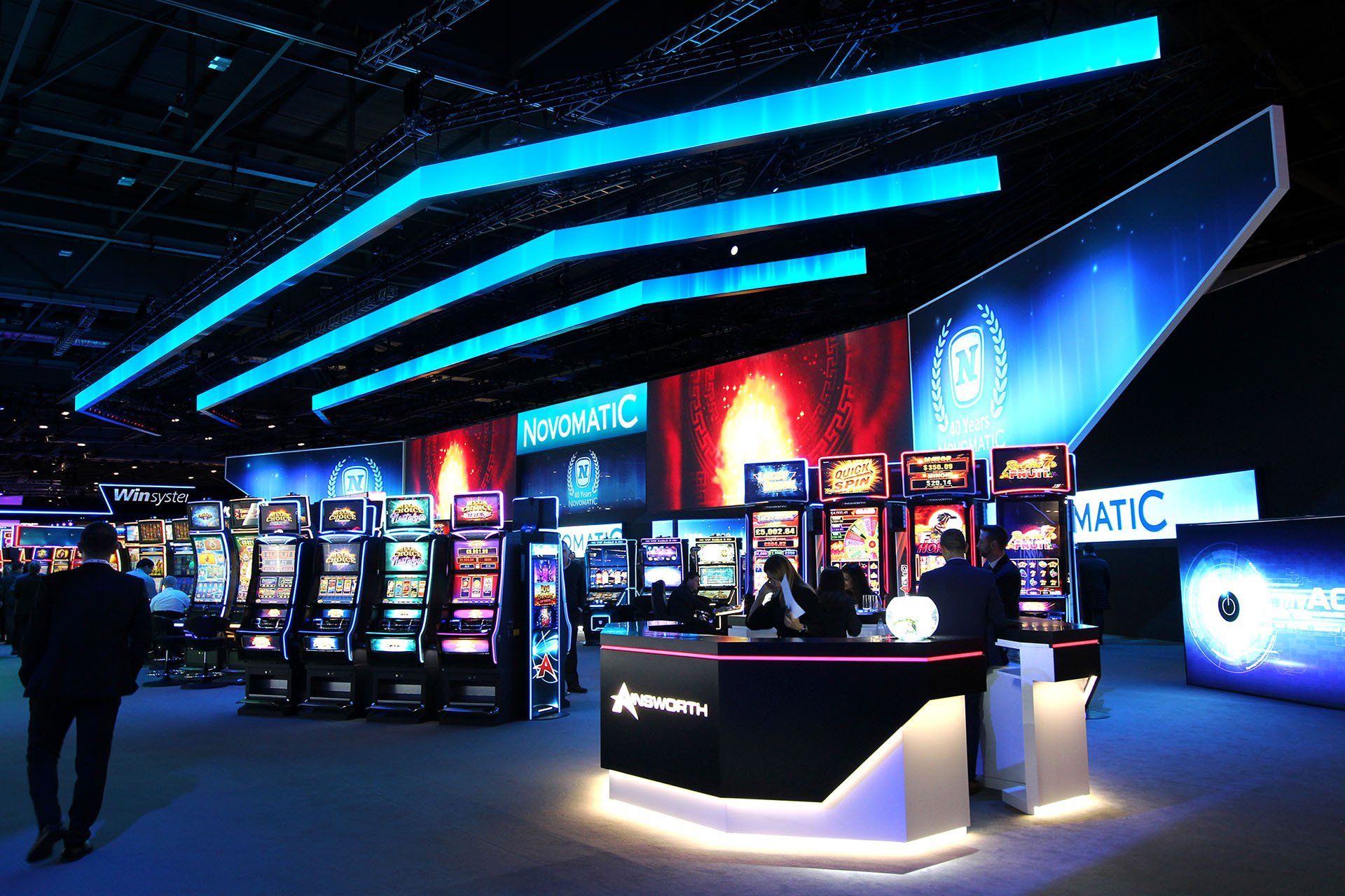 The Novomatic booth at ICE London, created by Evolve