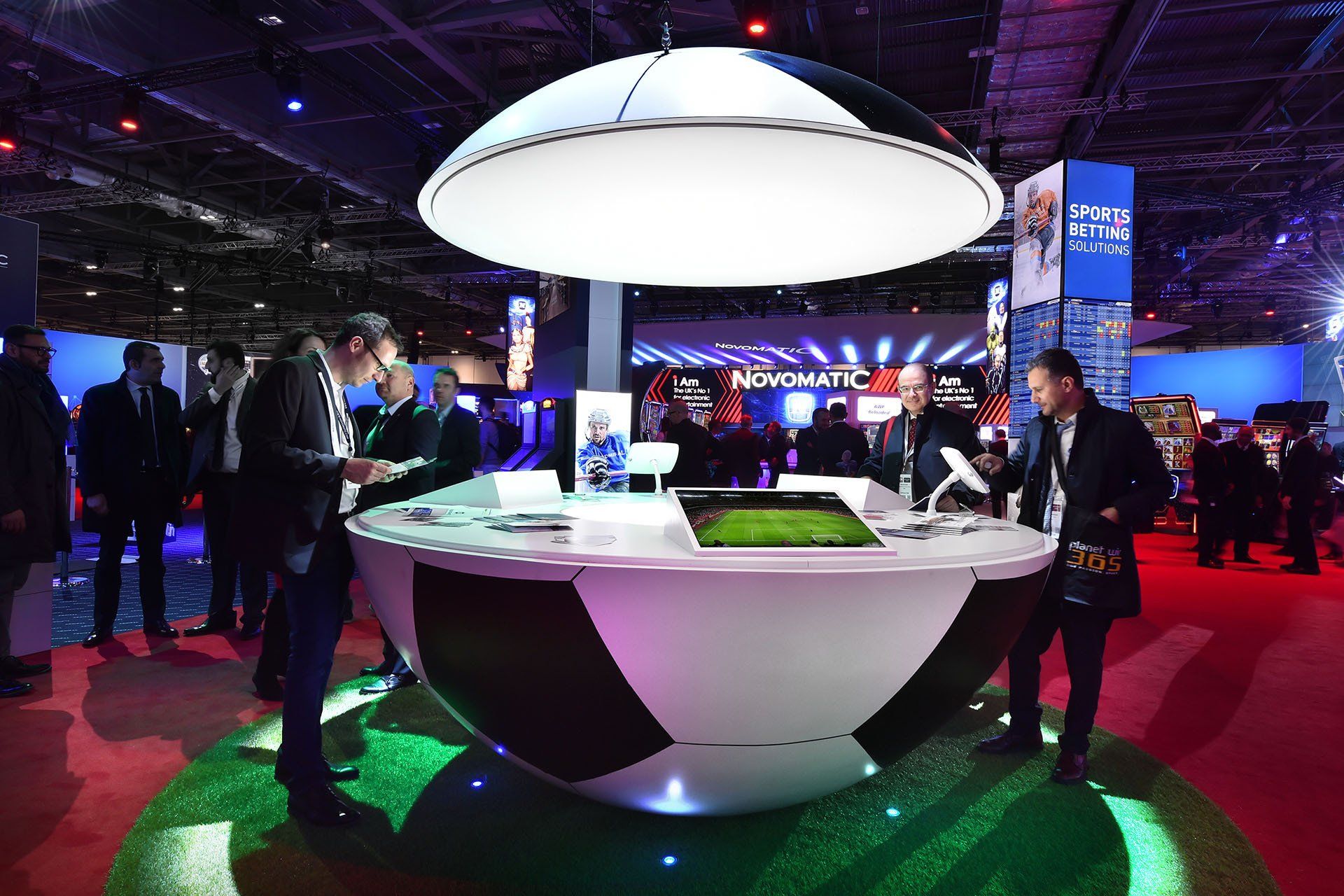 The Novomatic booth at ICE London, created by Evolve