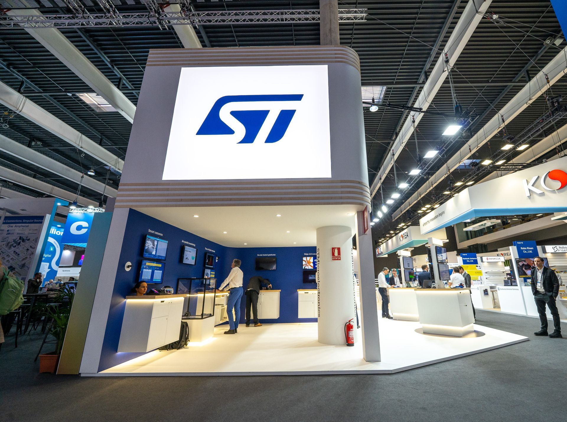 ST Microelectronics booth at MWC