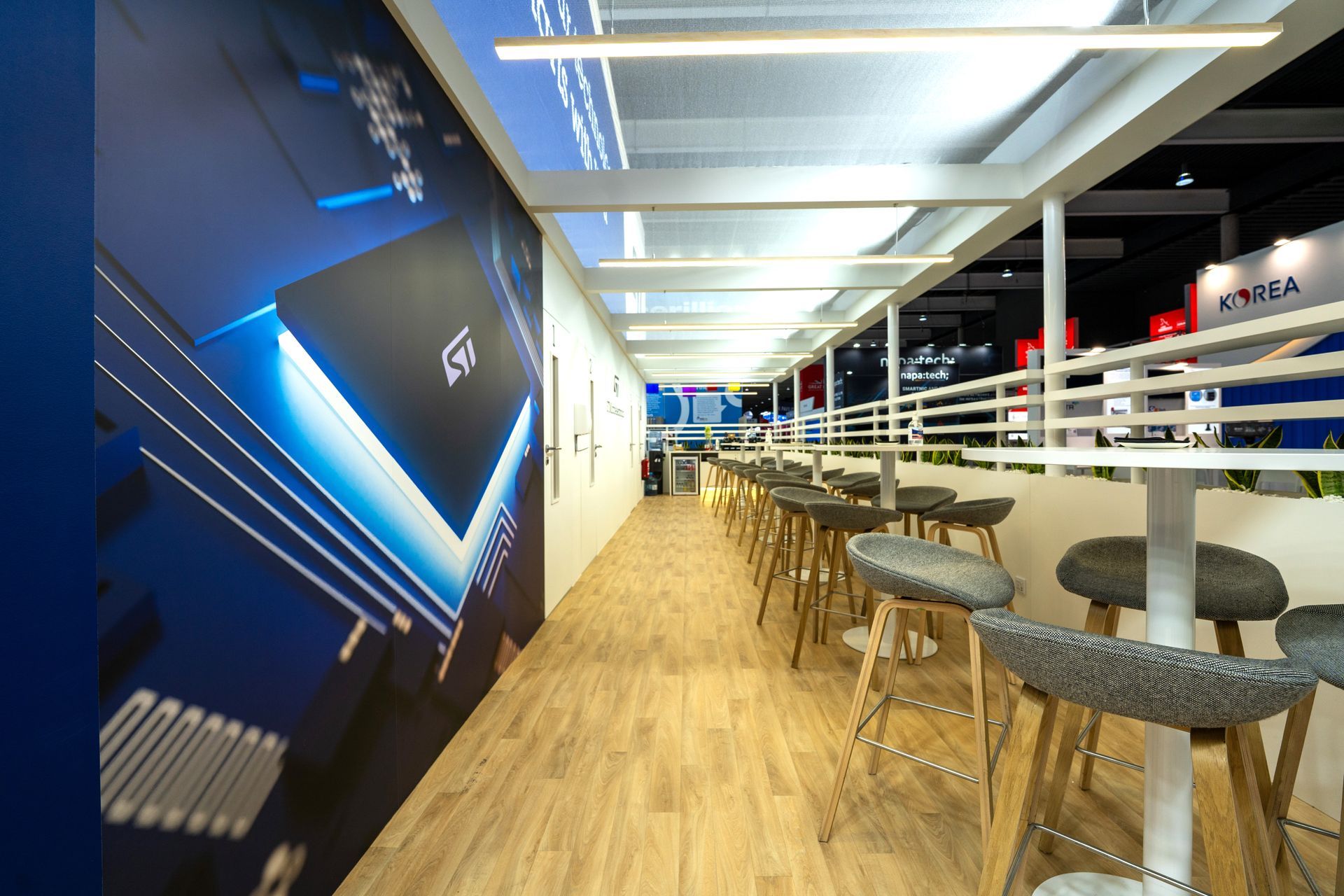 ST Microelectronics booth at MWC