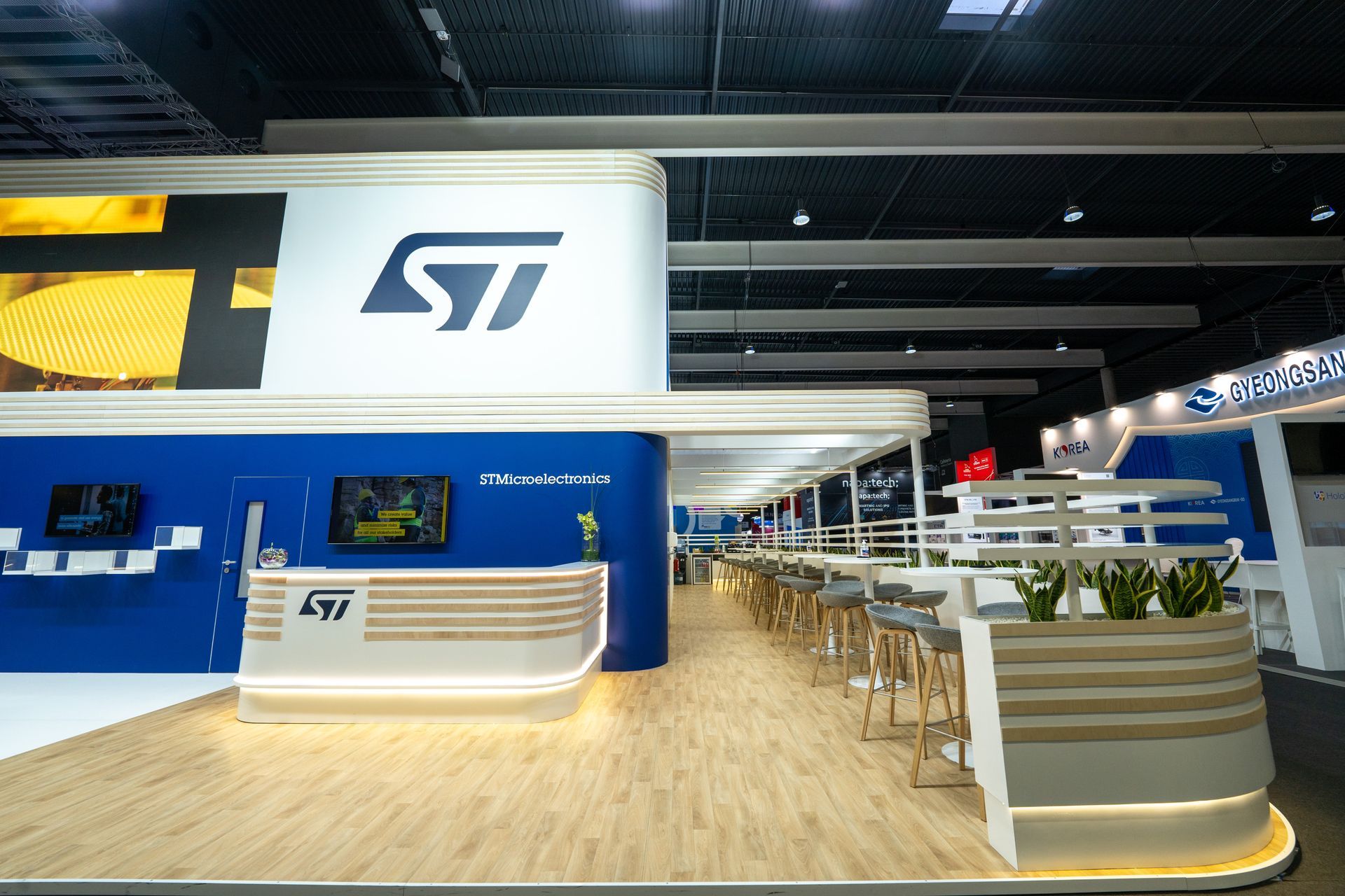 ST Microelectronics booth at MWC