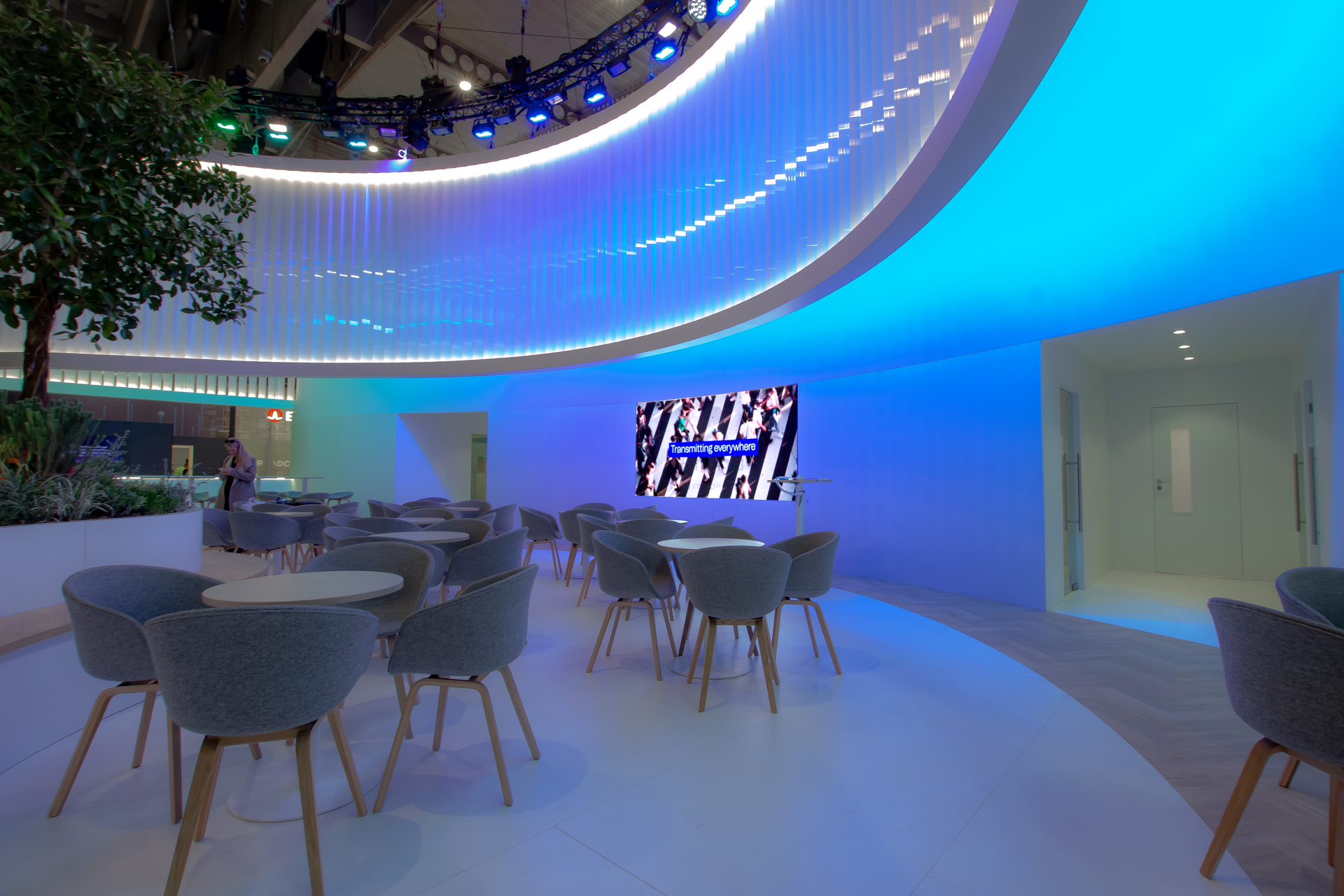 Telenor booth at MWC 2025. Inside view.