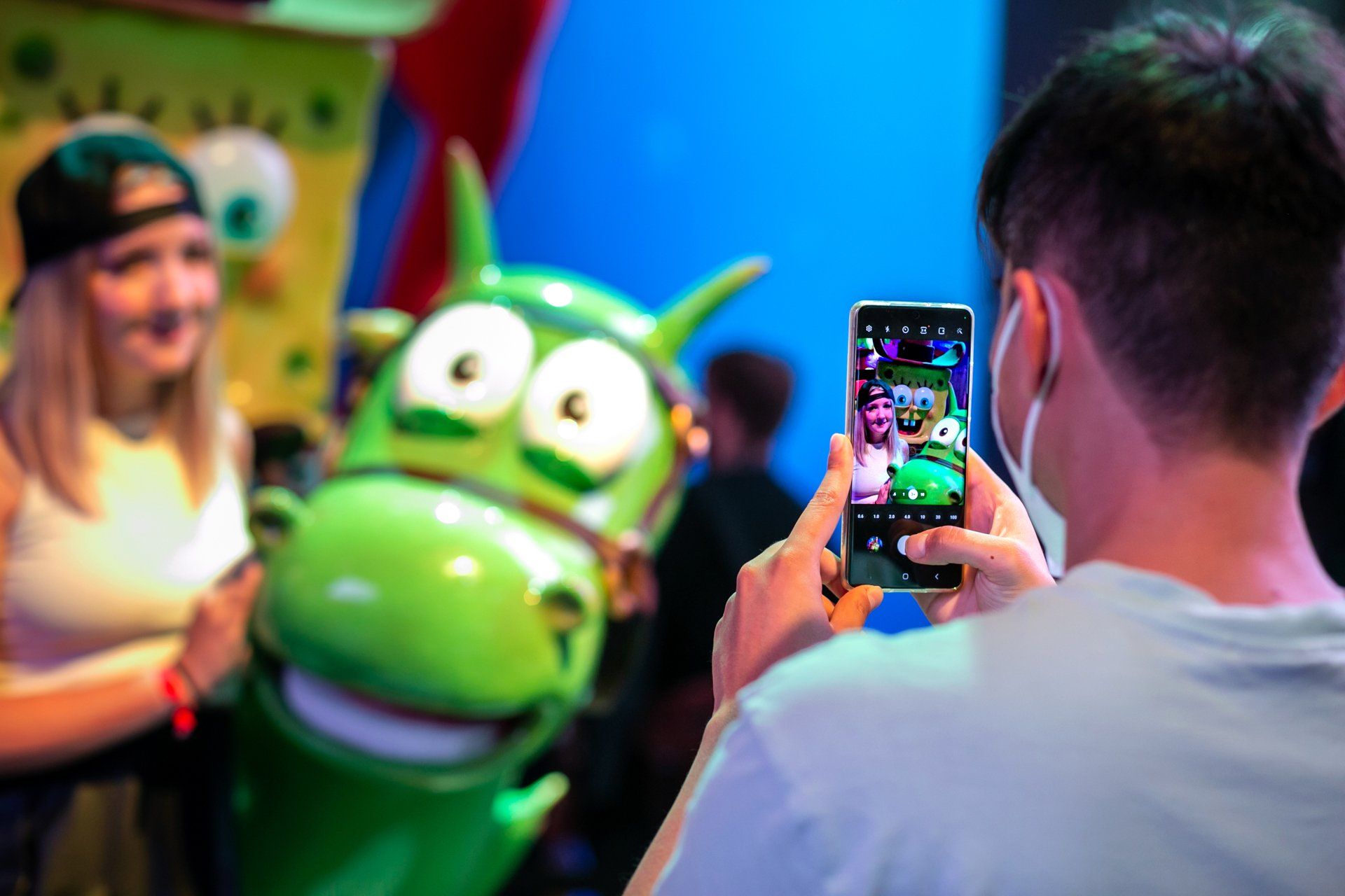 A selfie from the Spongebob Squarepants game at Gamescom