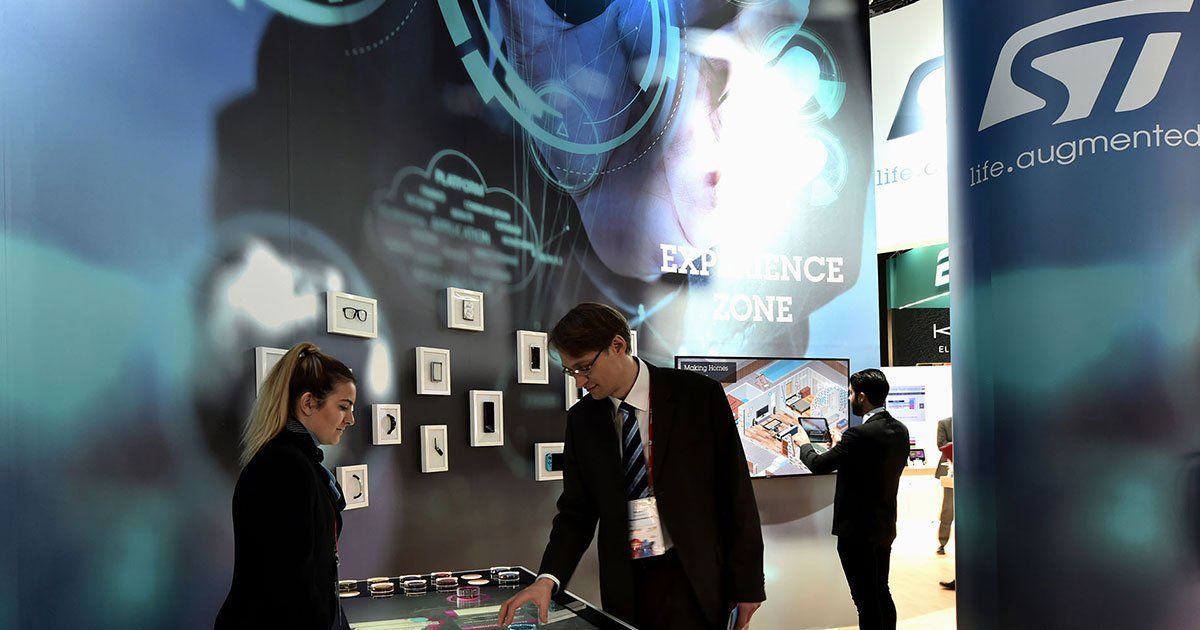 THE STMicroelectronics booth at MWC