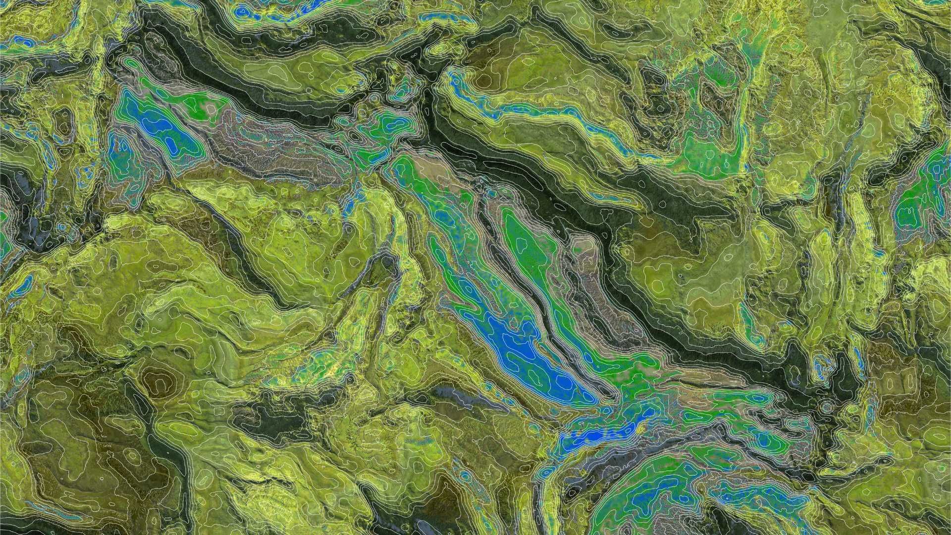 A close up of a green and blue marble texture.