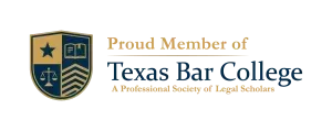 Member badge of the Texas bar college professional society of legal scholars.