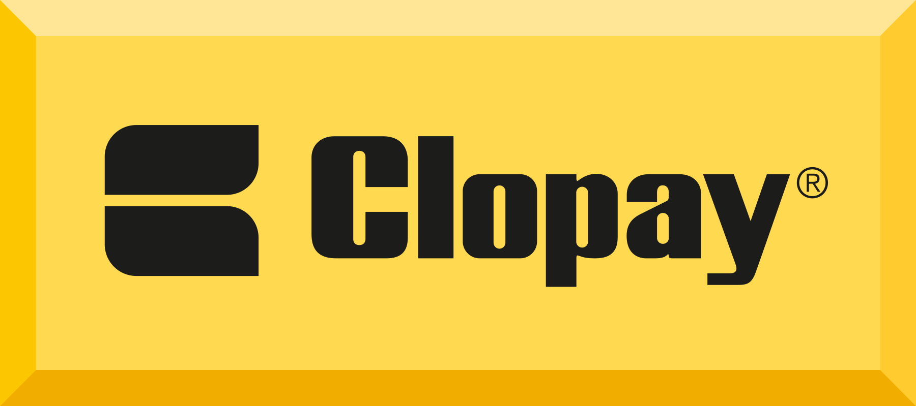 Clopay Gold Bar Warranty badge with logo, gold and black colors.