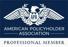 The logo for the american policyholder association is a professional member.