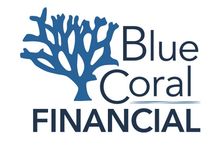 The logo for blue coral financial shows a blue coral tree.