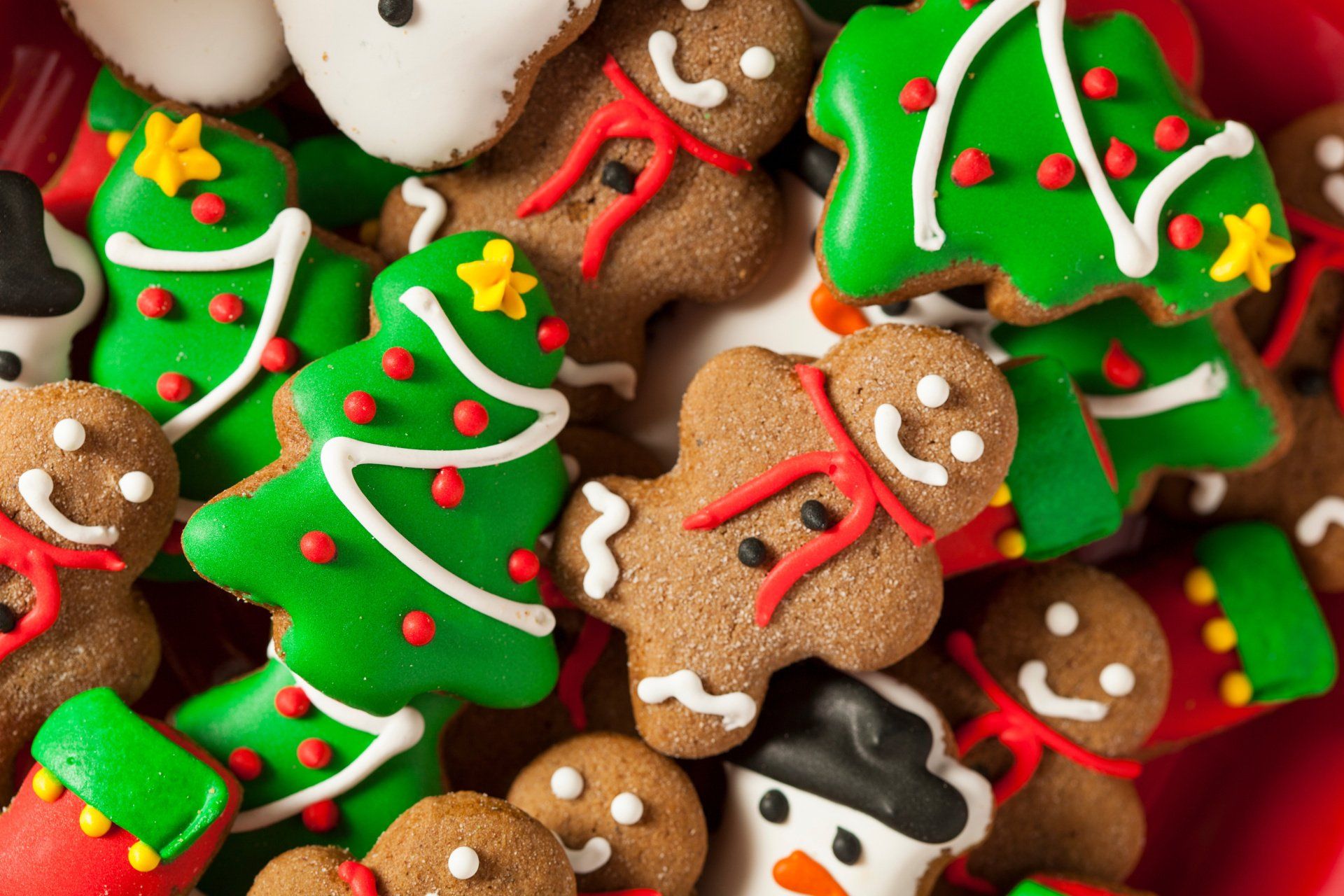 a stack of festive cookies for the holidays