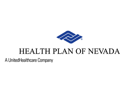 Health Plan of Nevada logo: blue geometric design above text. 
