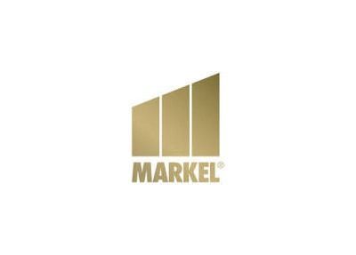Markel logo: gold stylized building with three vertical bars and the company name.