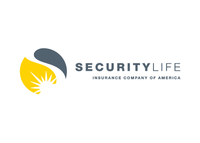 Security Life Insurance Company of America logo with yellow and gray abstract design.