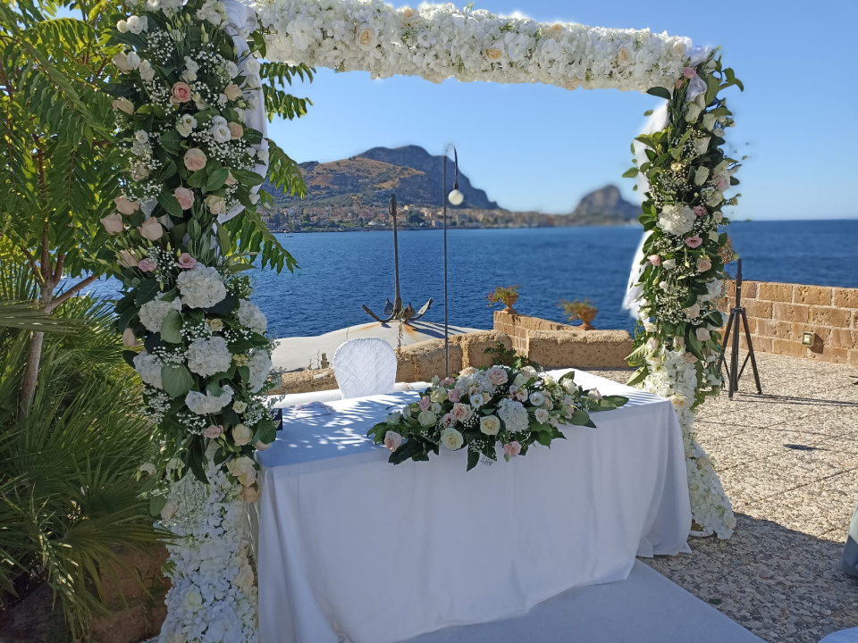 Allestimento floreale di un matrimonio