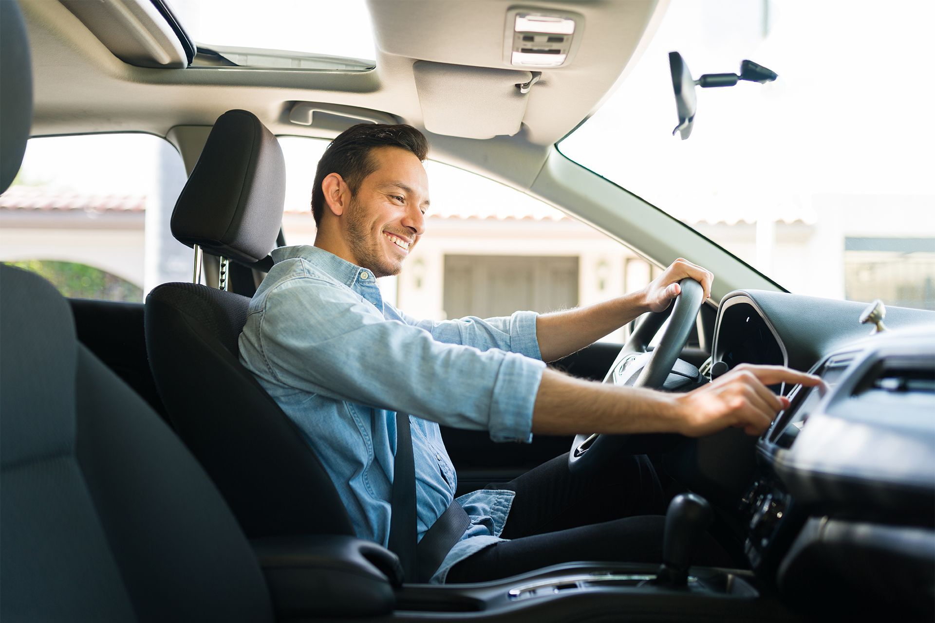 Happy Male Driver