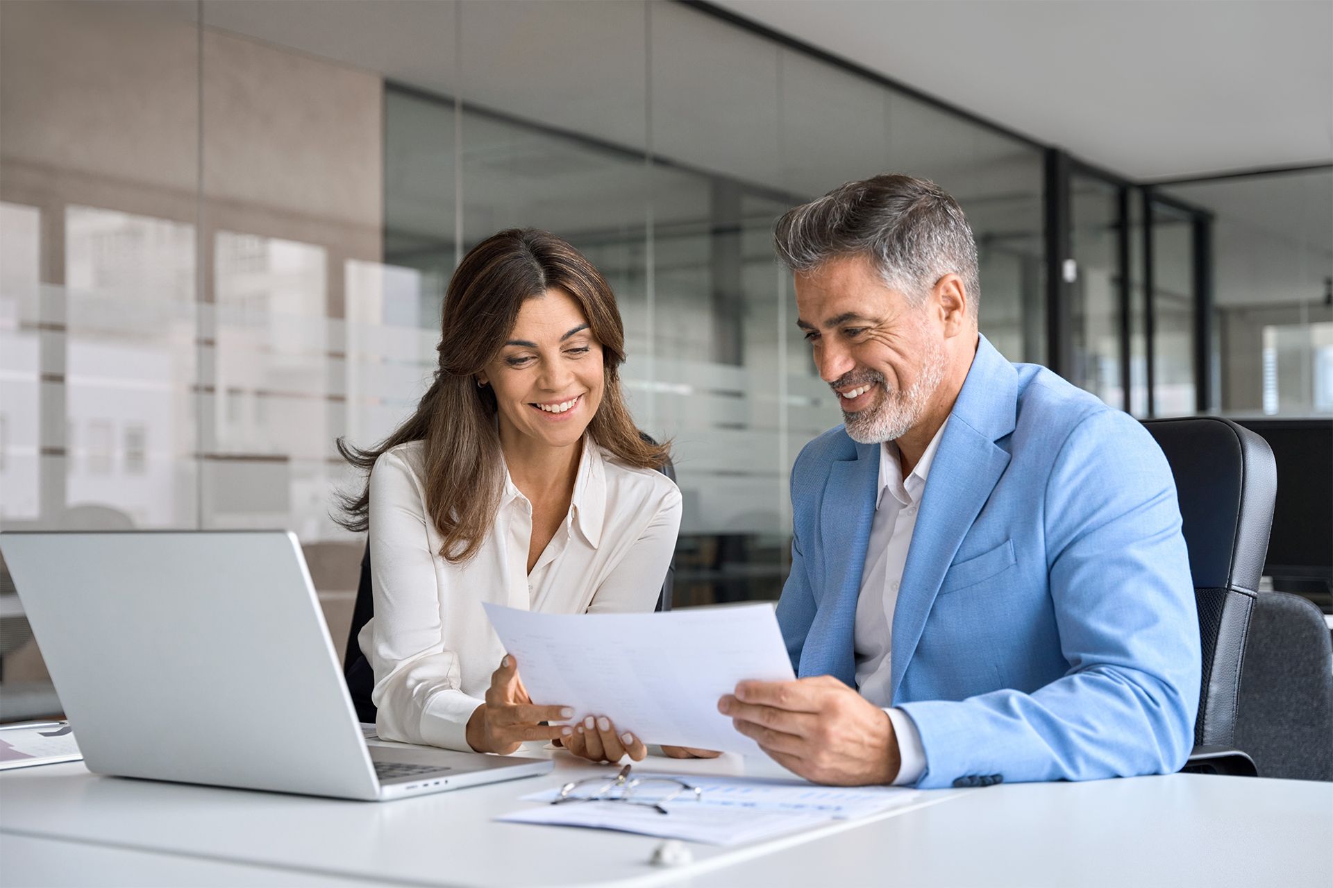 Insurance Agent With Business Owner