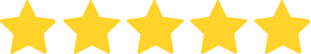 A row of yellow stars on a white background.
