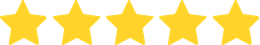 A row of yellow stars on a white background.