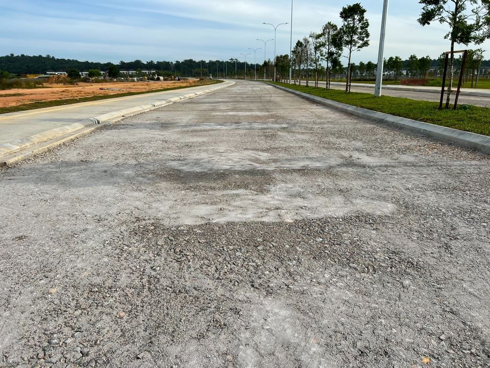 prepared road base ready to be paved