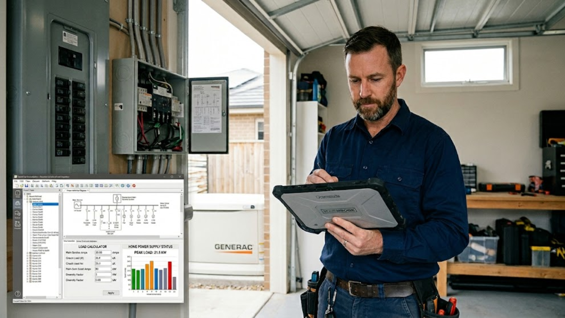 Generator sizing and load calculation for homeowners