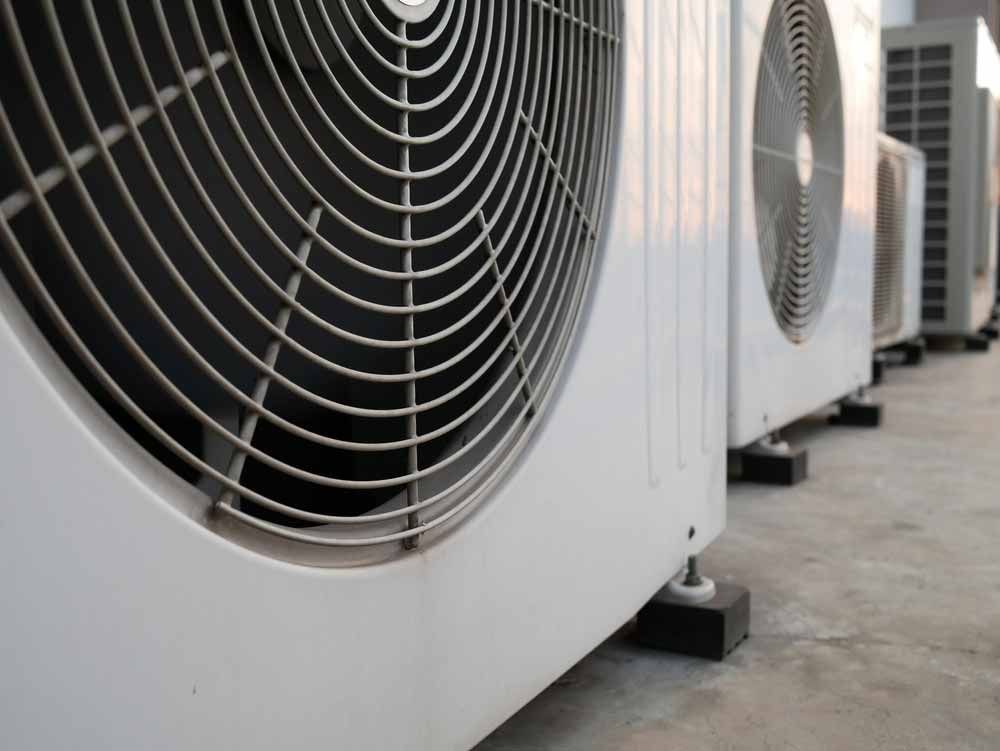 Close Up Image Of Air Conditioner Compressor Outside Building in Hunter Valley, NSW