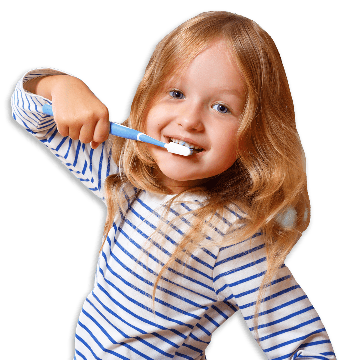 Girl brushing teeth
