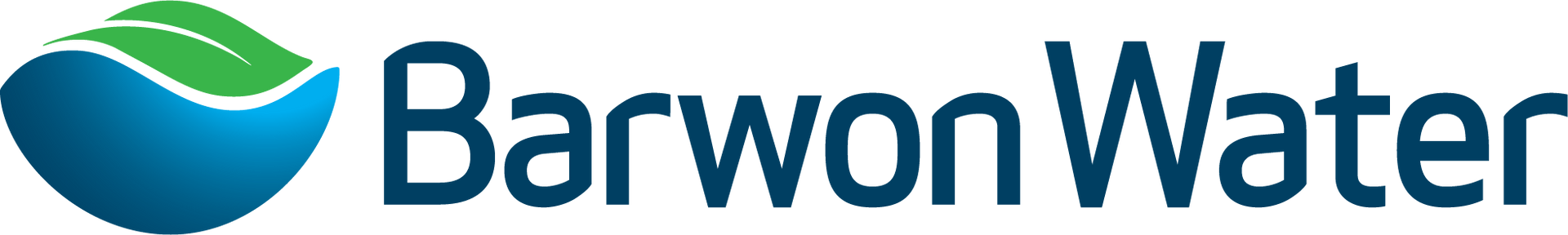 Barwon Water logo with a blue and green water droplet design and the text 
