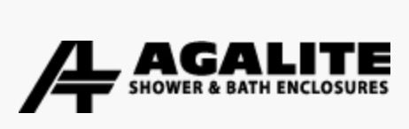 Logo for Agalite manufacturer.  Black stylized 