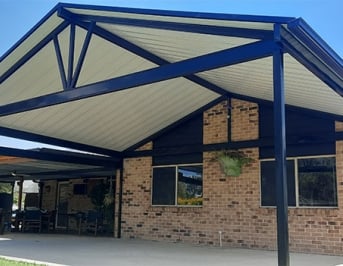 Covered back patio