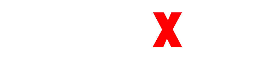 A red letter x is on a white background.