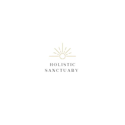 Logo with sunburst above text 