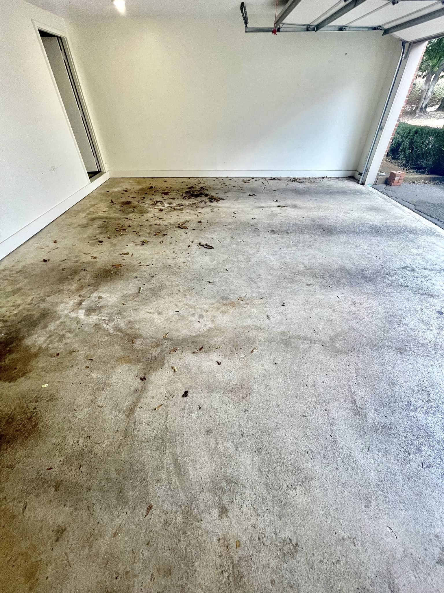 Before Polyurea Epoxy Garage Floor Coating