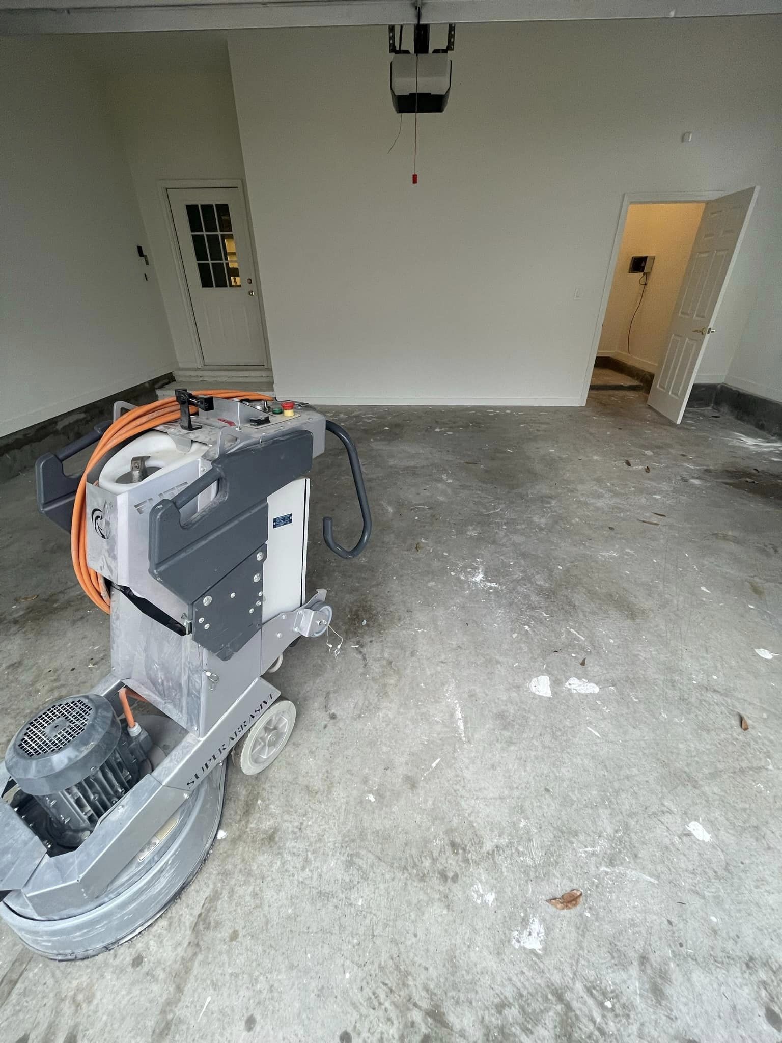 Before Polyurea Epoxy Garage Floor Coating