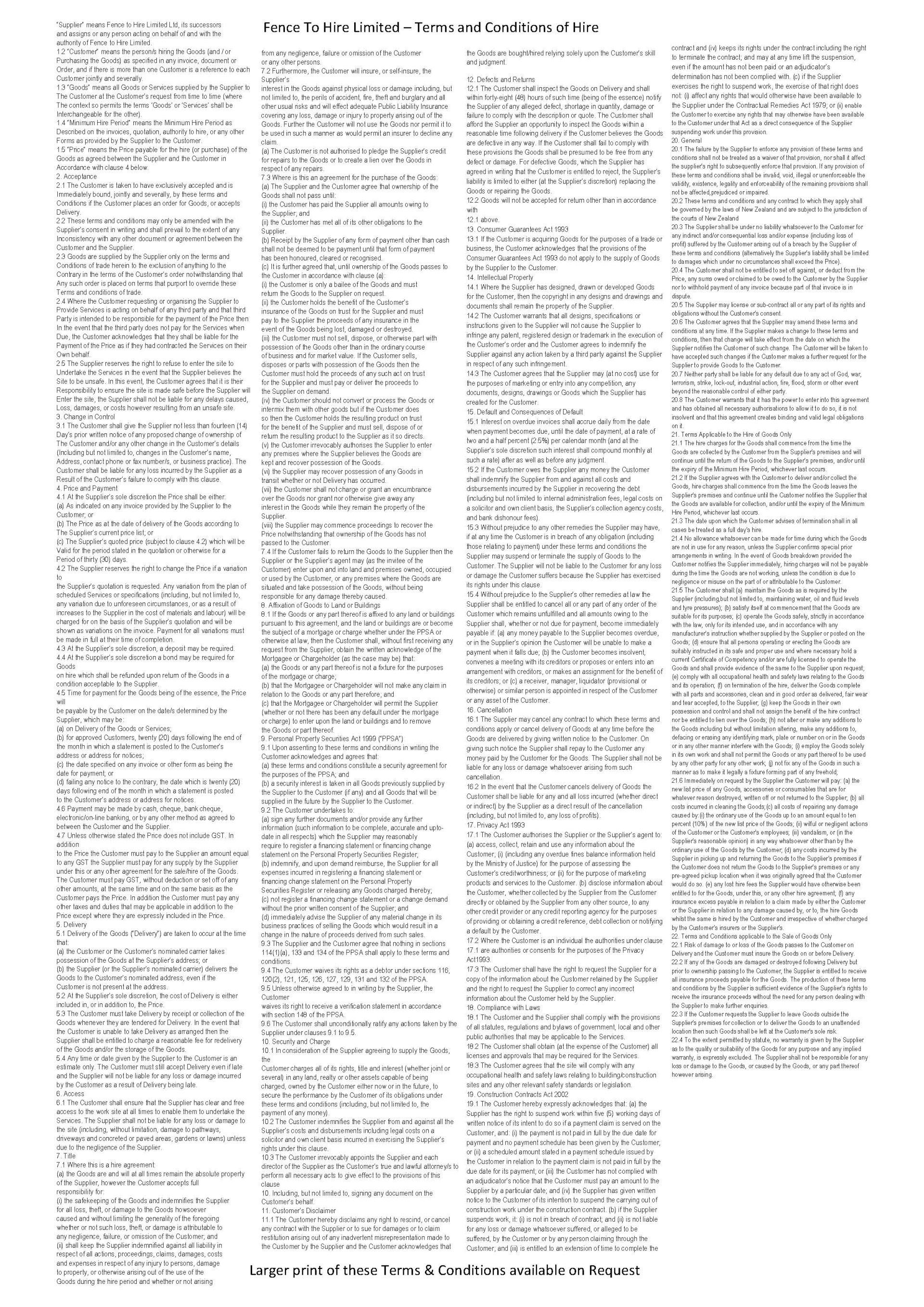 FTH Terms of trade 
