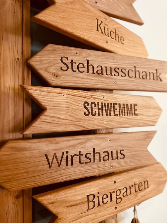 Wegschilder aus Holz