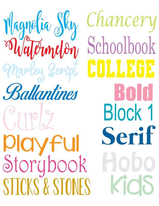 Vinyl Fonts