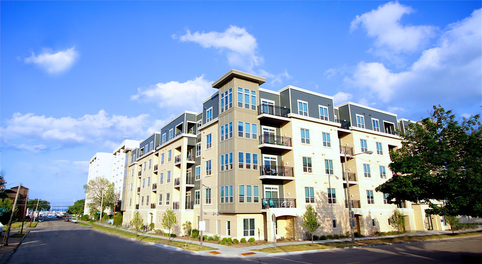 The exterior of 5th Avenue Lofts in Kenosha, WI