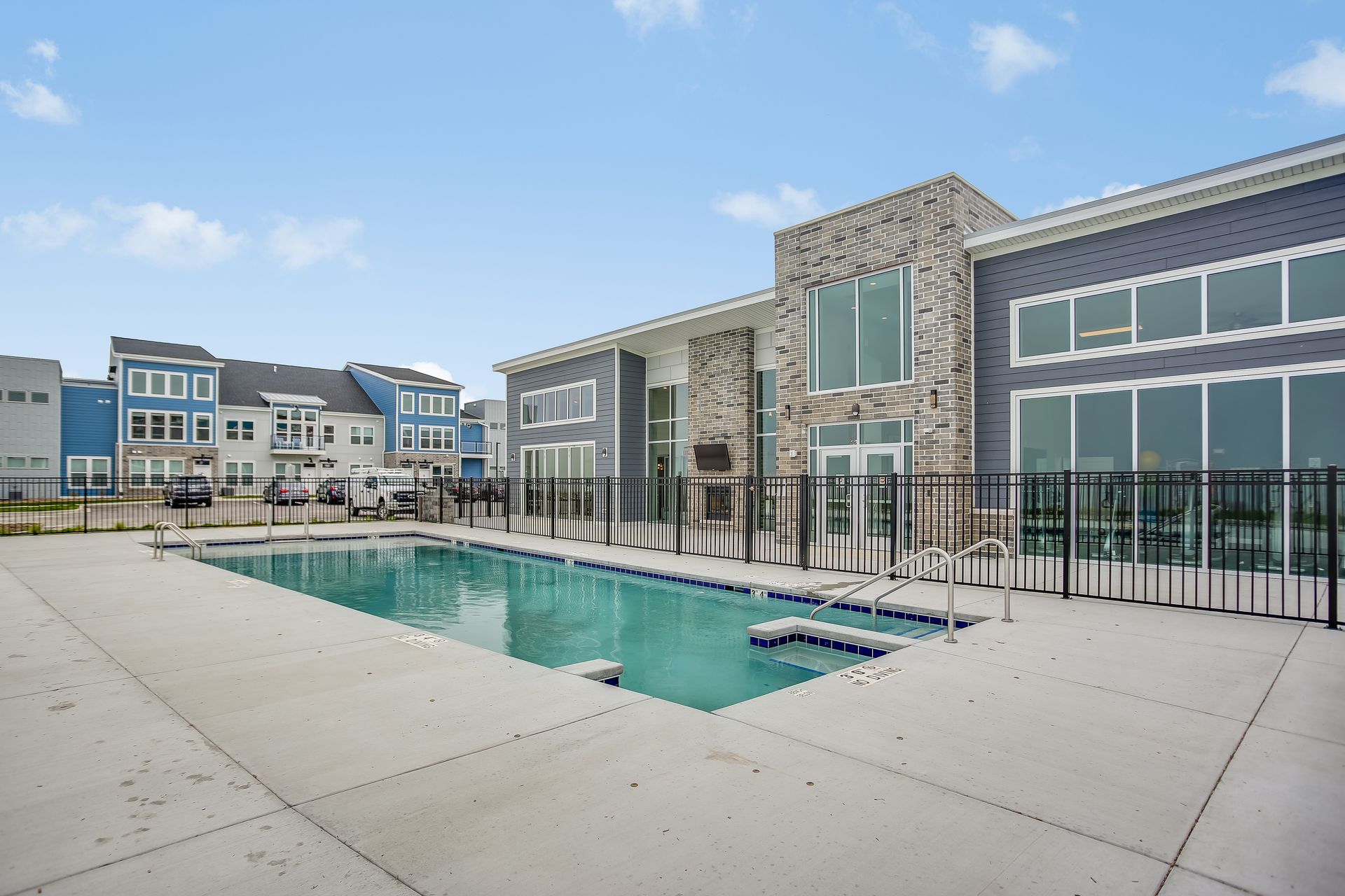 A pool at The Mariner Apartments in St. Francis, WI