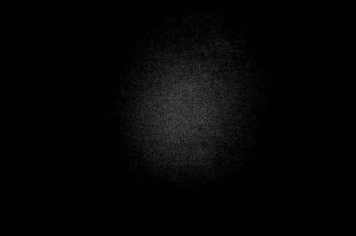 Gray, textured oval shape against a black background, with a subtle speckled effect.