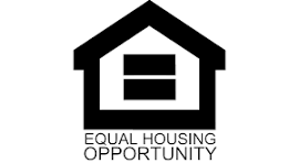 Equal Housing Opportunity logo with a black house icon and text on a white background