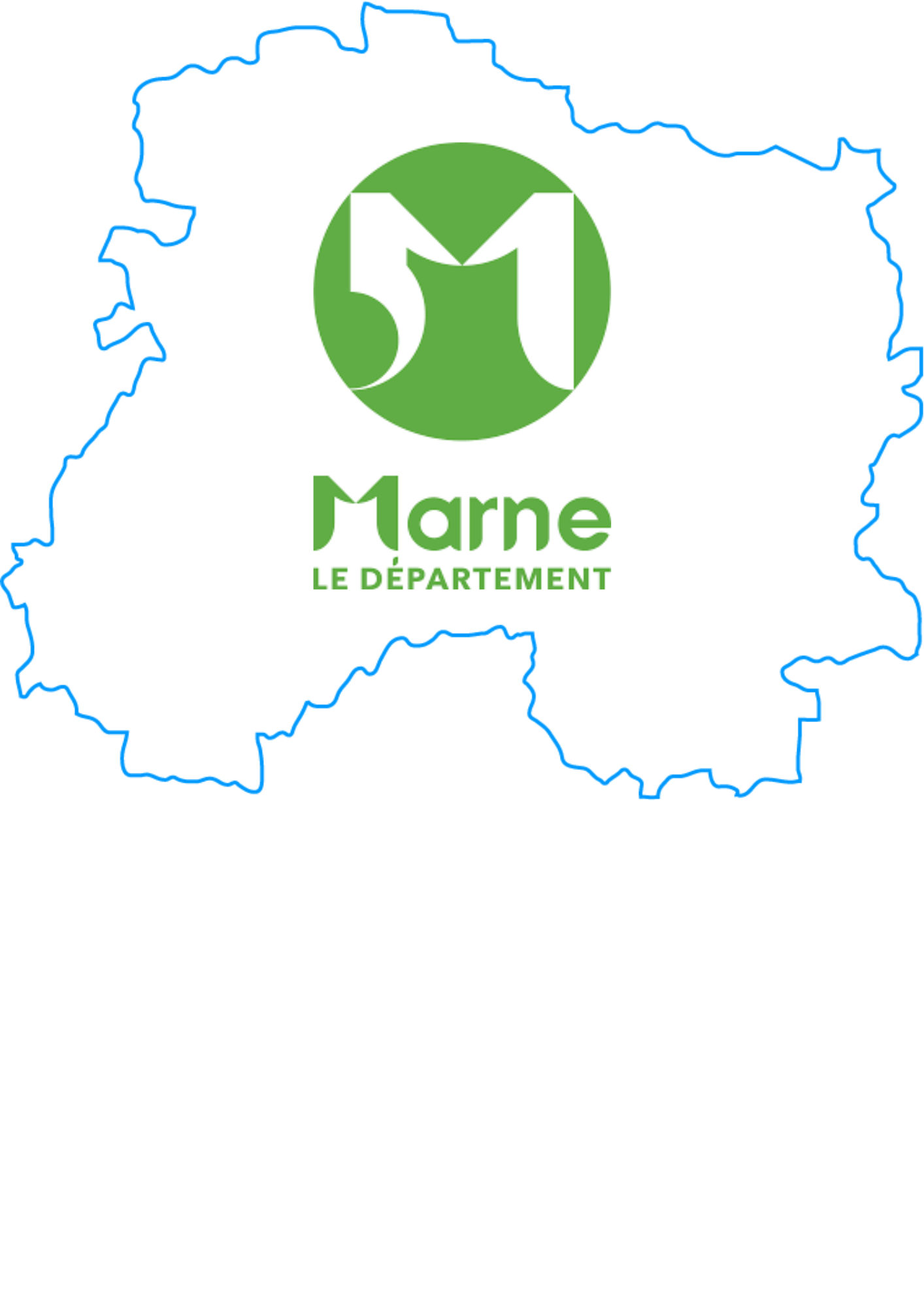 Le logo du département de la Marne est sur fond blanc.