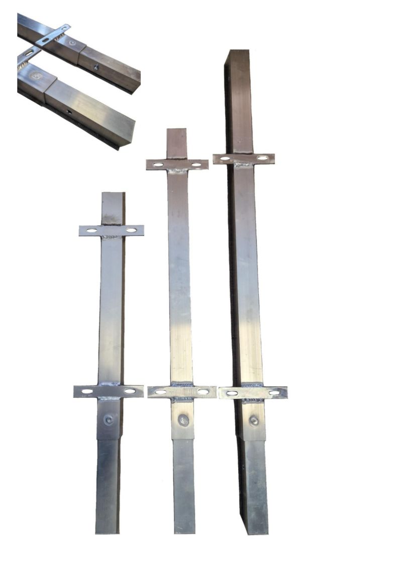 Steckverbinder 40x40 Schaftrohr Verkehrszeichensteckverbinder Verbinder Schaftrohrverbinder