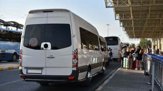 Van in an airport