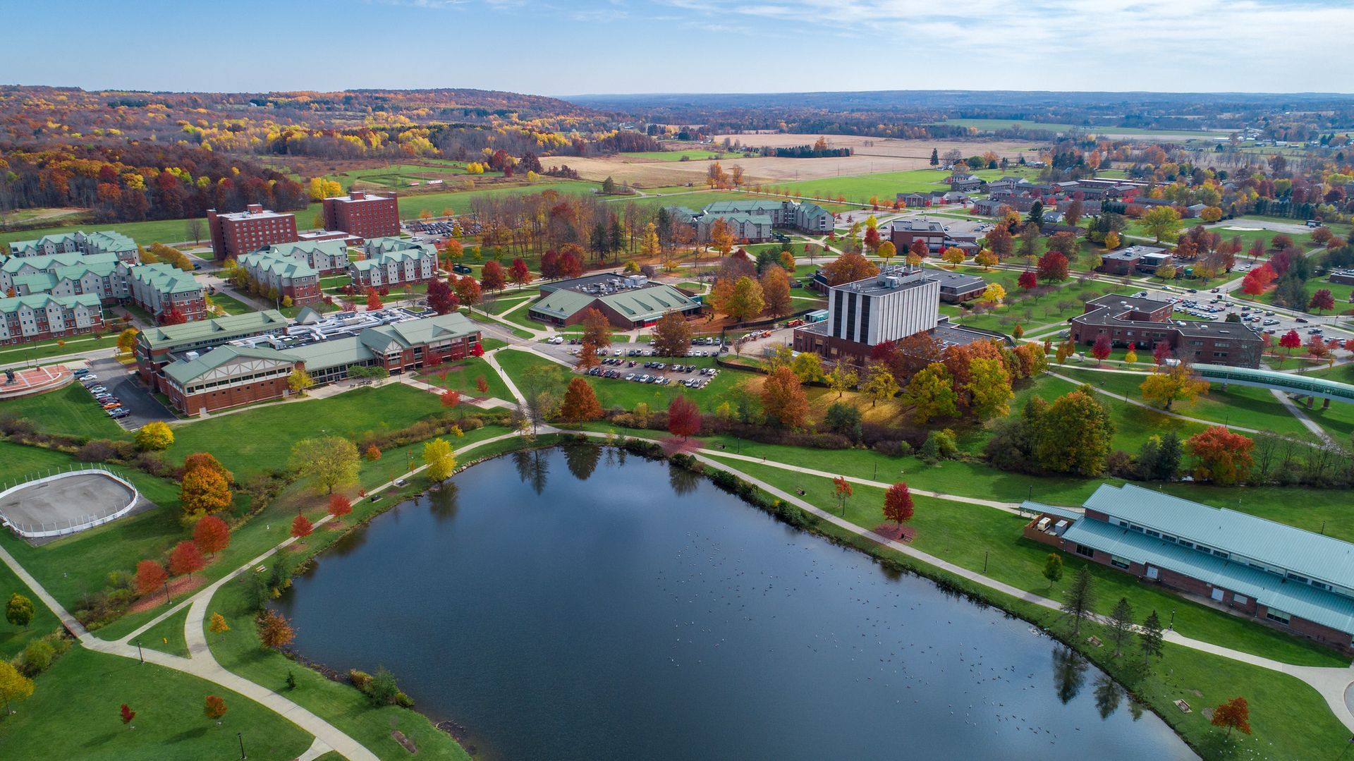 Aerial view of Edinboro Campus 