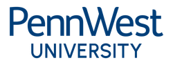 PennWest University logo in blue text on a white background